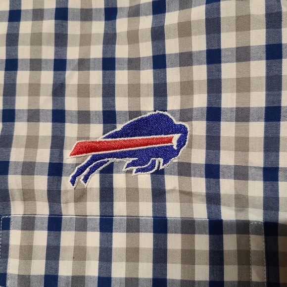 Plaid Buffalo Bills button down - Picture 3 of 3